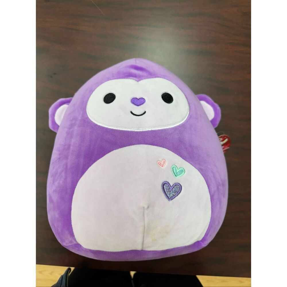 NWT Squishmallows Hartman Purple Valentine Monkey Plush